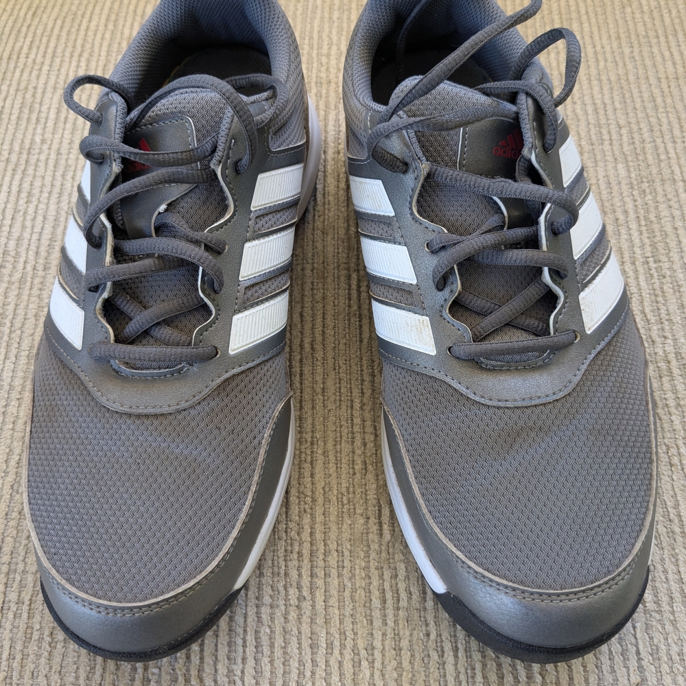 Adidas Men's Gray and White Sneakers